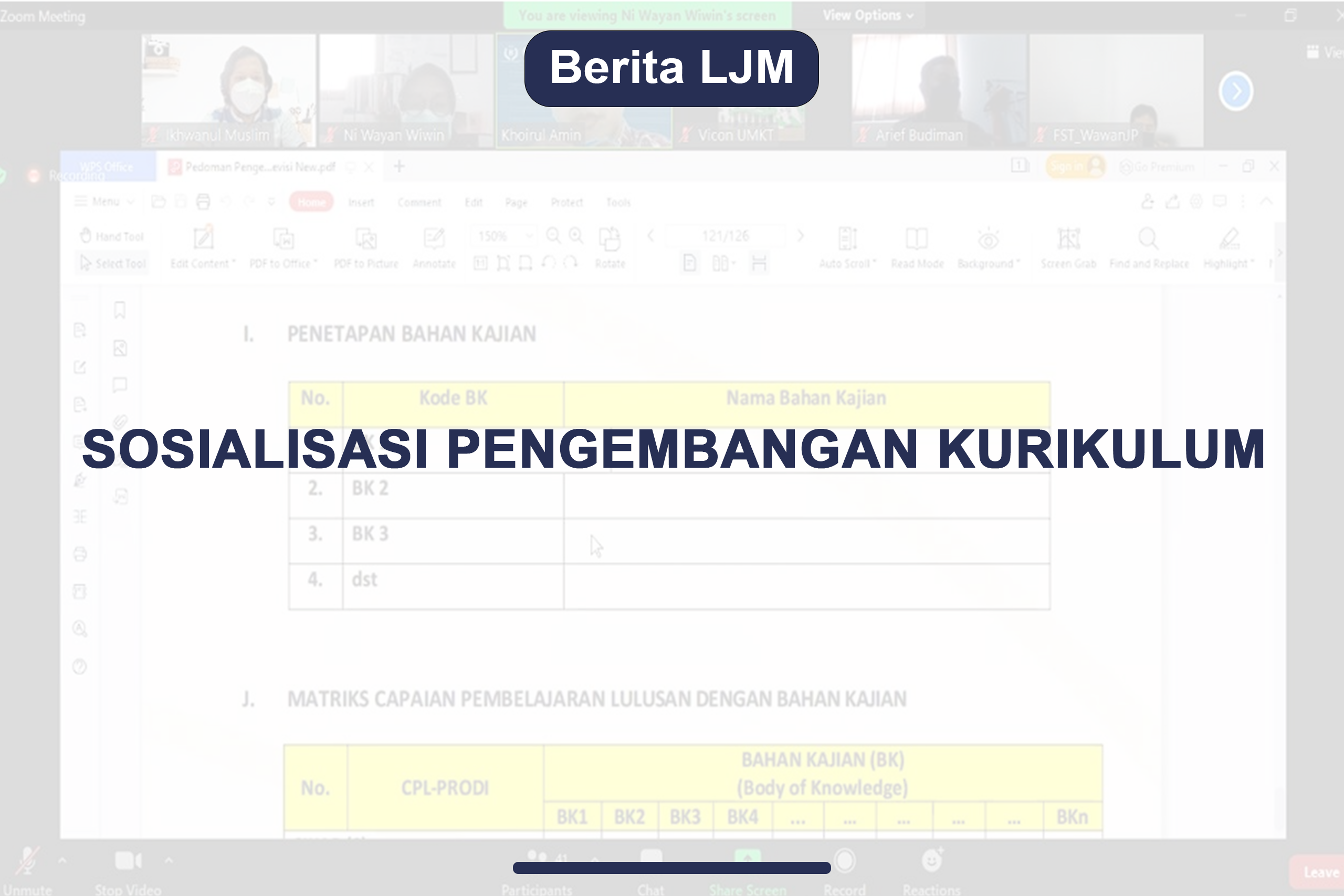 Sosialisasi Pengembangan Kurikulum