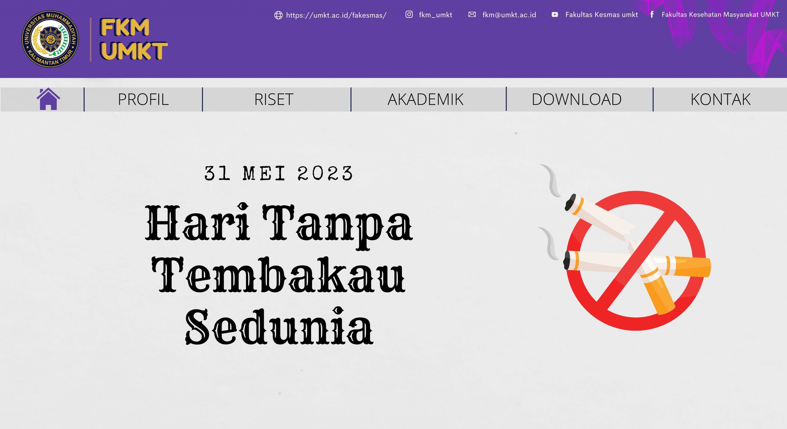 Hari Tanpa Tembakau Sedunia