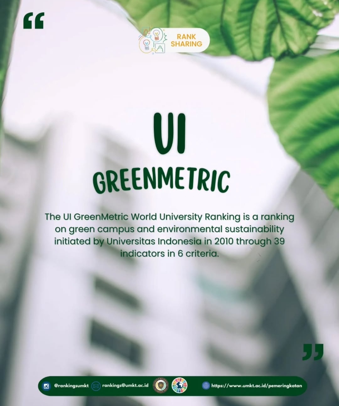 UMKT raih peringkat pertama kampus Swasta Kalimantan Timur pada UI Greenmetric
