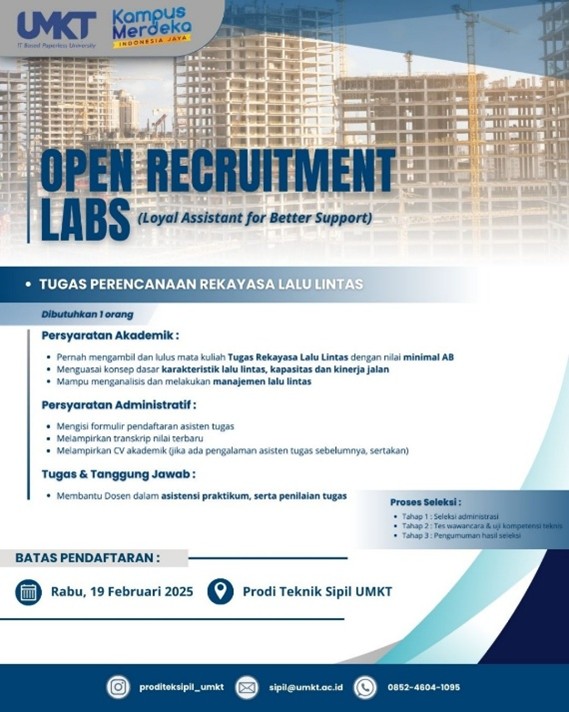 Open Recruitment Labs (Loyal Assistant for Better Support) - Tugas Perencanaan Rekayasa Lalu Lintas