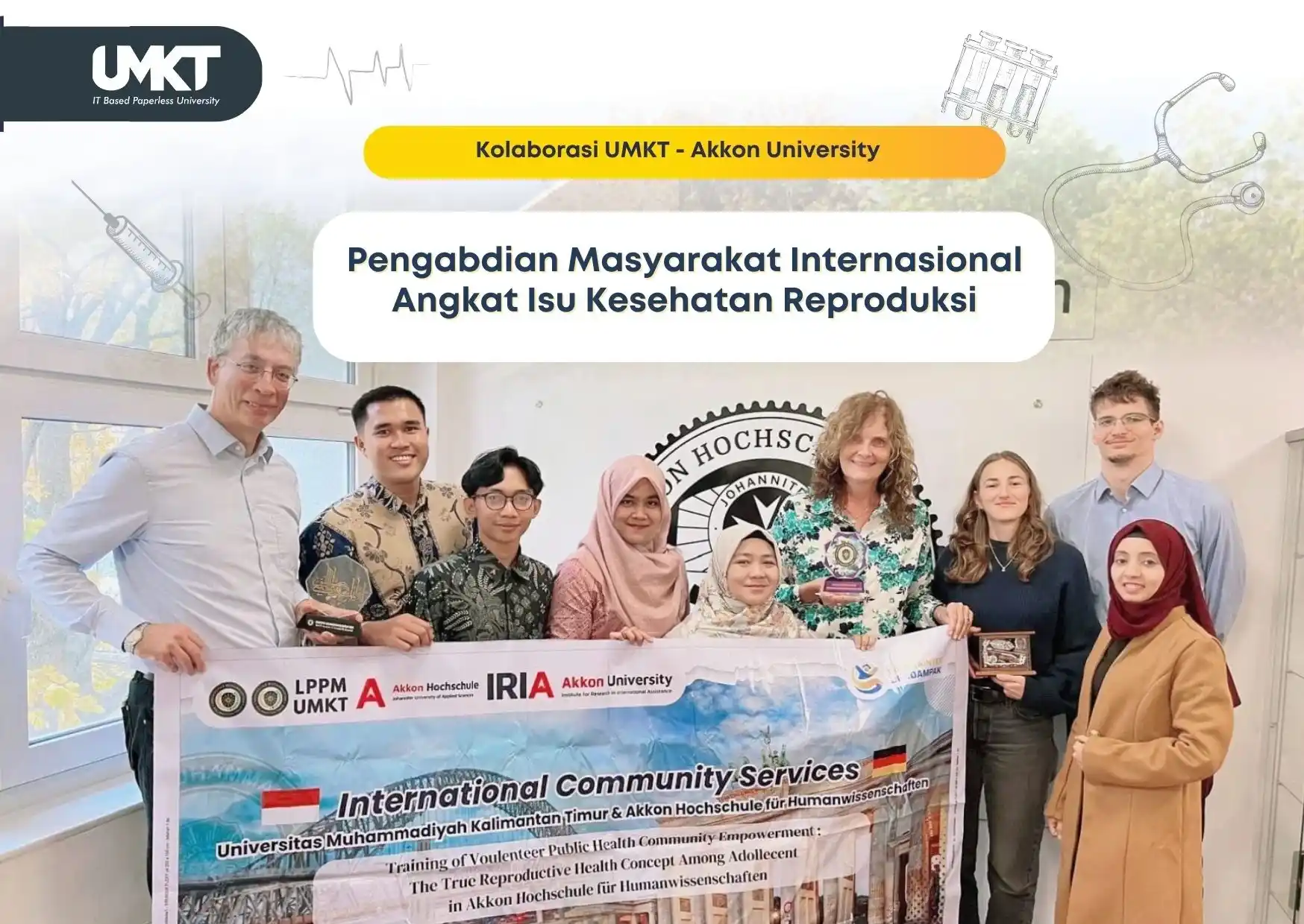 Kolaborasi UMKT-Akkon University, Pengabdian Masyarakat Internasional Angkat Isu Kesehatan Reproduksi