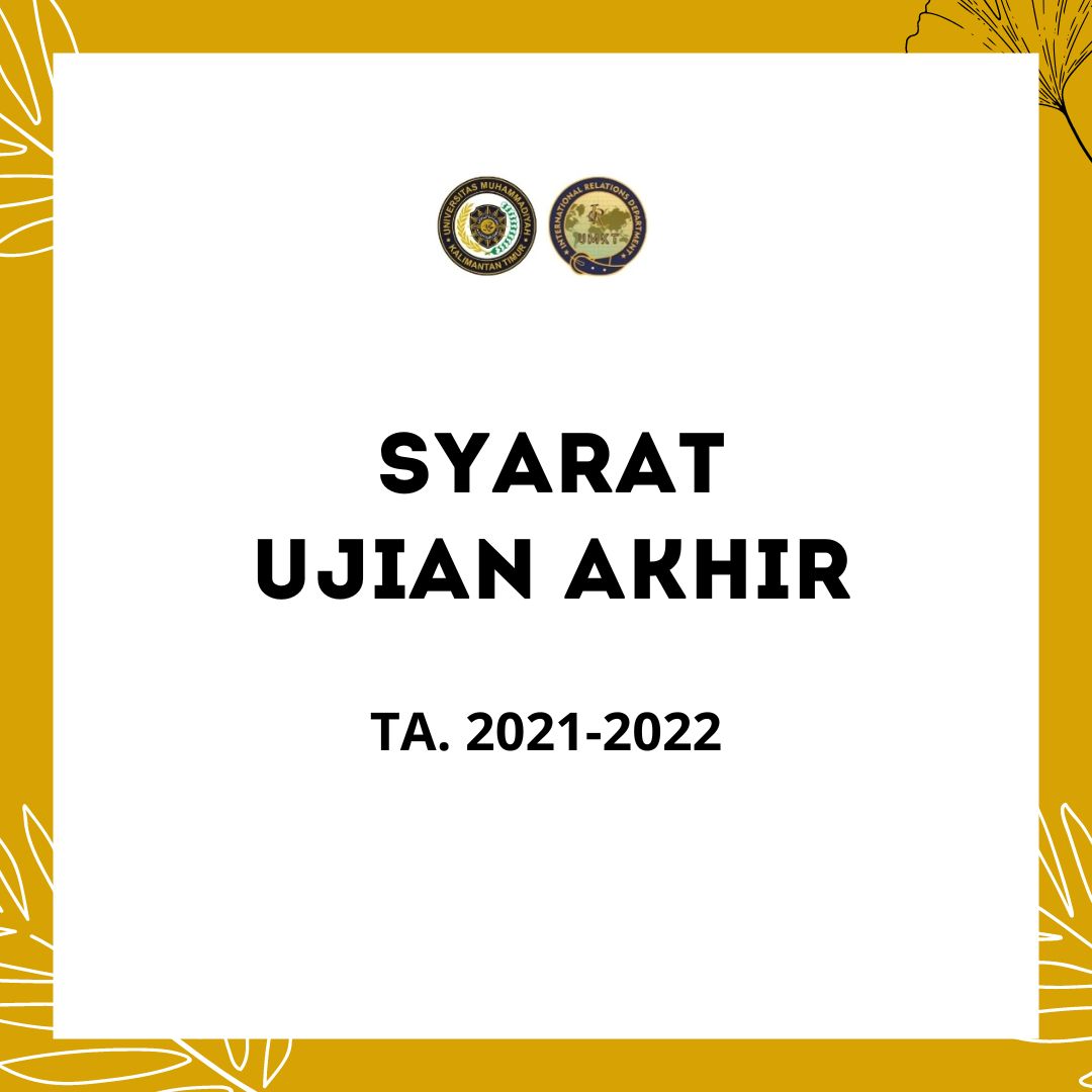 SYARAT UJIAN AKHIR TA. 2021-2022