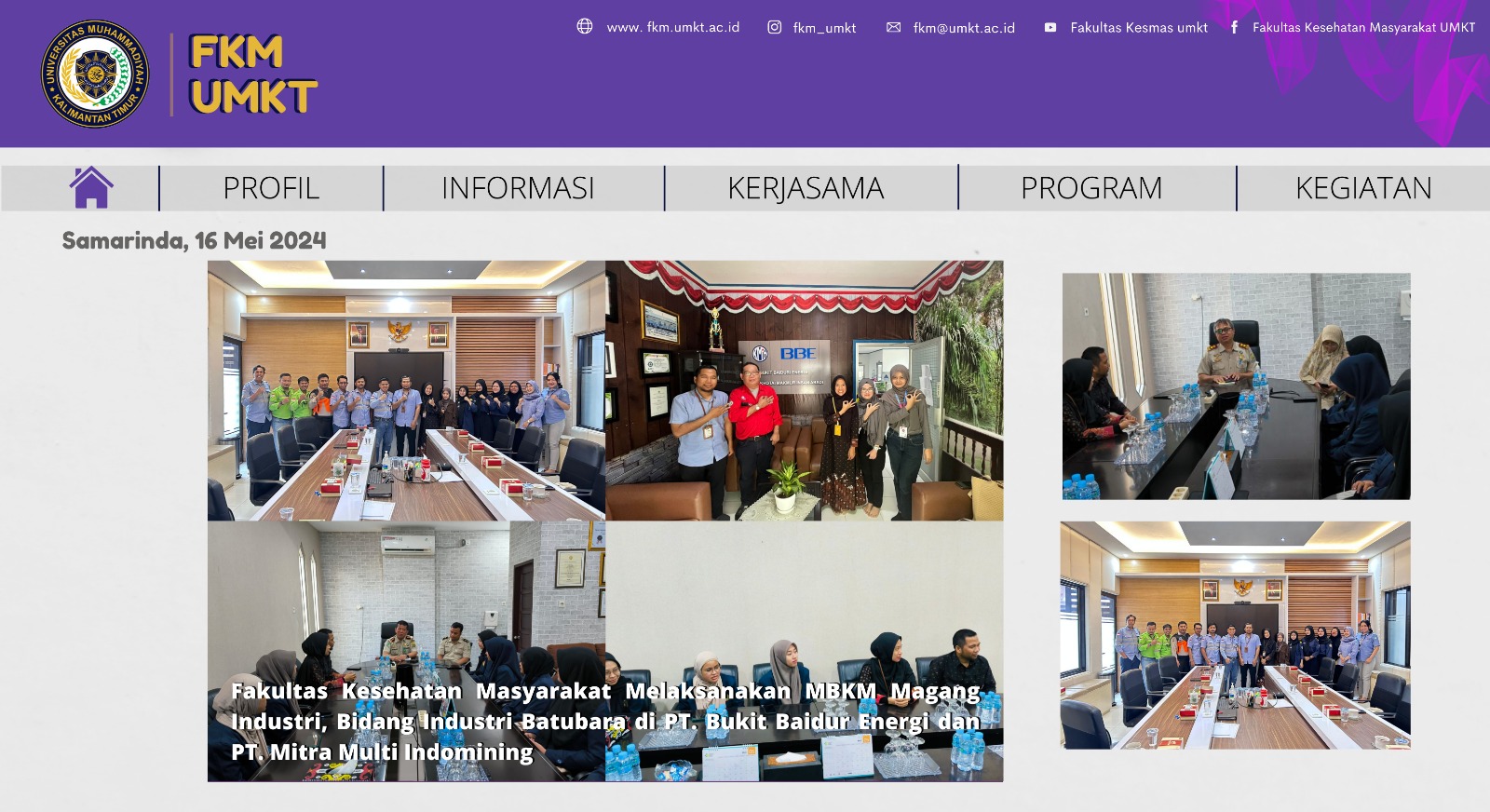 Fakultas Kesehatan Masyarakat Melaksanakan MBKM Magang Industri, Bidang Industri Batubara di PT. Bukit Baidur Energi dan PT. Mitra Multi Indomining
