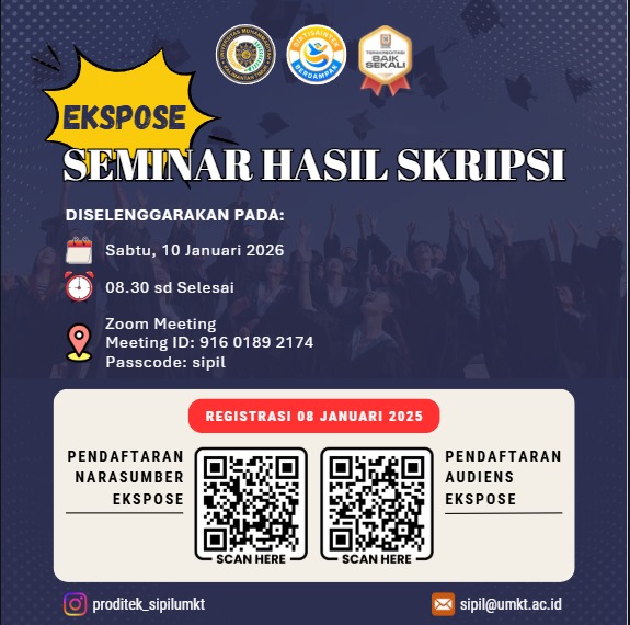 Program Studi S1 Teknik Sipil UMKT Selenggarakan Ekspose Seminar Hasil Semester Ganjil TA 2025/2026