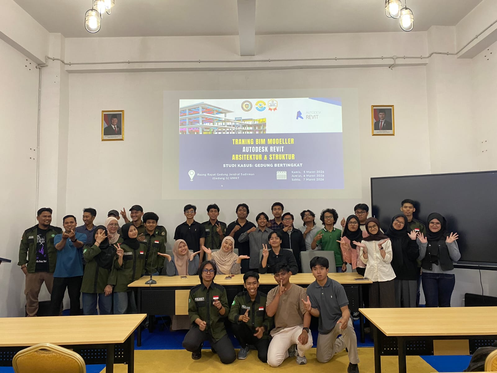 Program Studi S1 Teknik Sipil UMKT Gelar Training BIM Modeller Autodesk Revit Arsitektur & Struktur