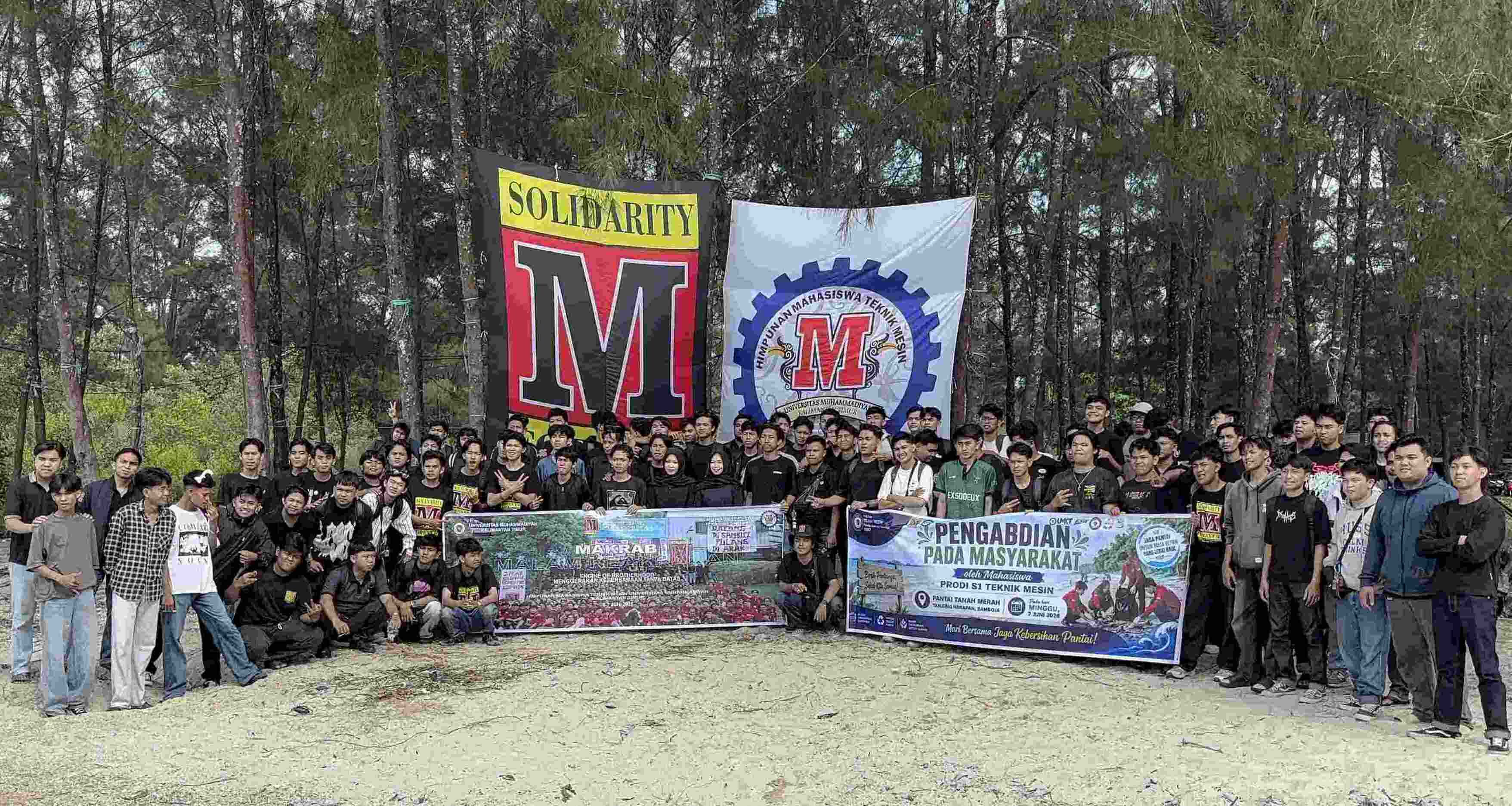 Mahasiswa S1 Teknik Mesin UMKT Gelar Makrab dan Pengabdian Masyarakat di Pantai Tanah Merah Samboja