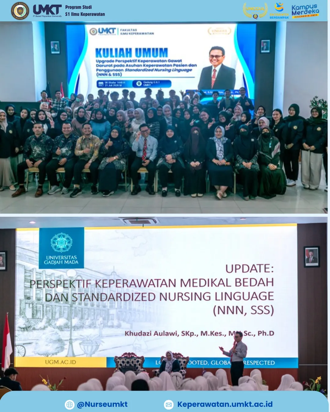 Tingkatkan Kompetensi Mahasiswa, FIK UMKT Gelar Kuliah Umum Bersama Tim Pengembang Kurikulum AIPNI