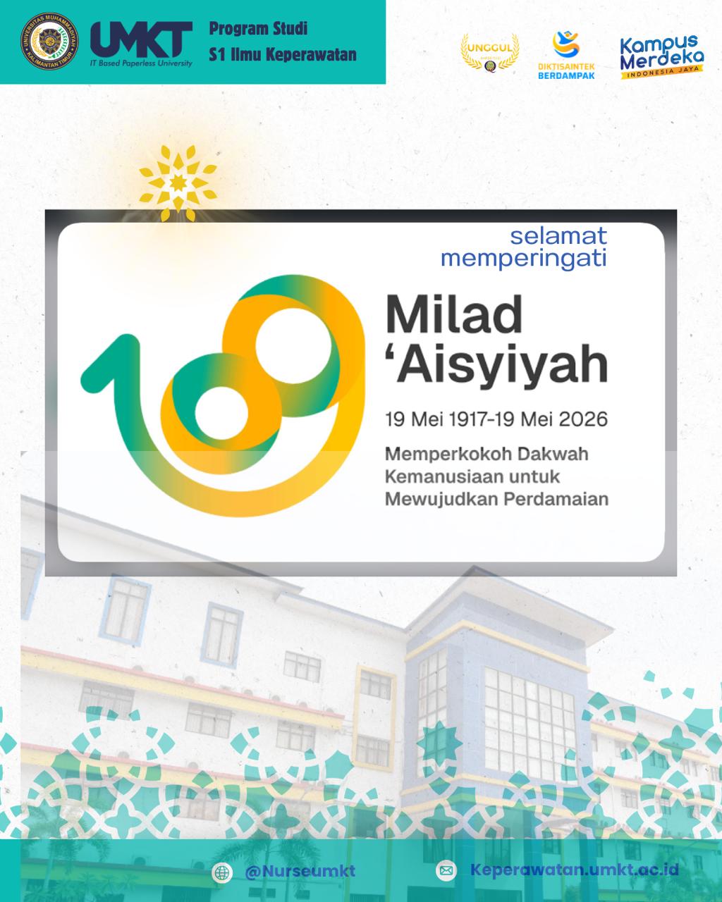 Selamat dan Sukses Milad Aisyiyah ke 109.