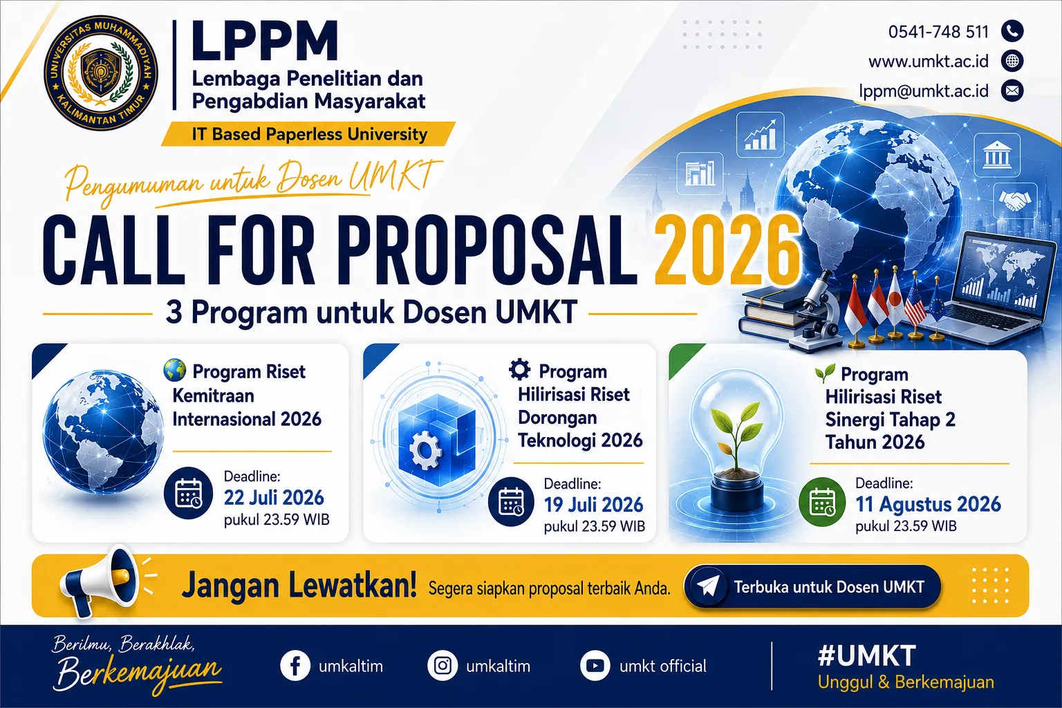 Pembukaan Program Pendanaan Hilirisasi dan Riset Kemitraan Internasional Tahun 2026