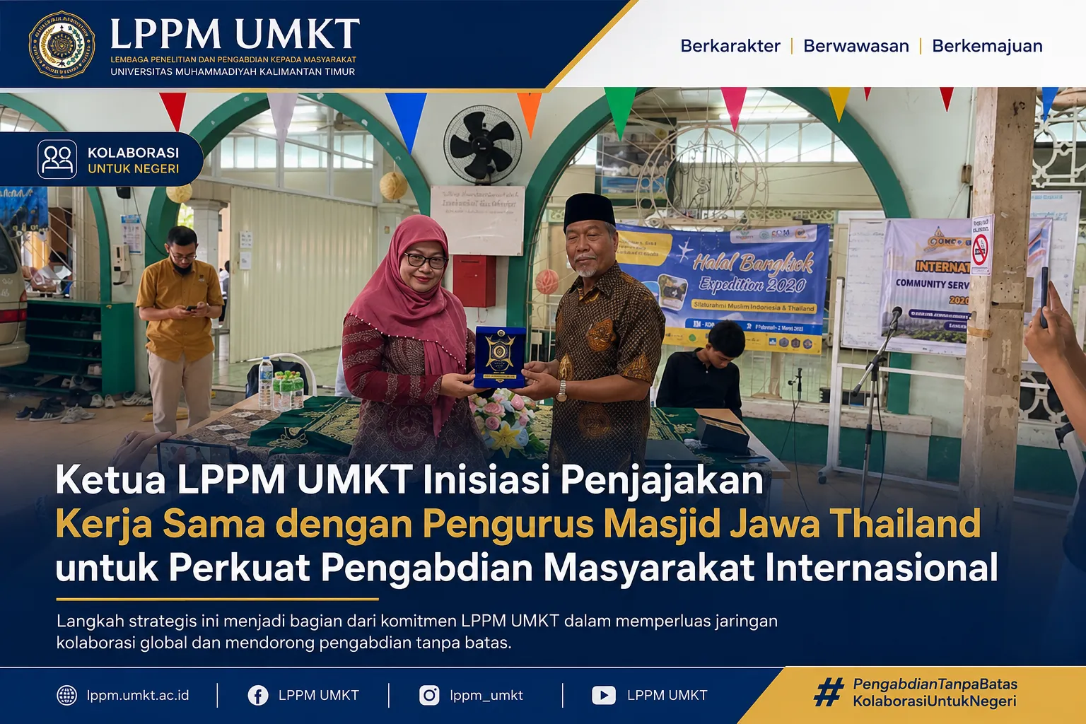 Ketua LPPM UMKT Inisiasi Penjajakan Kerja Sama dengan Pengurus Masjid Jawa Thailand untuk Perkuat Pengabdian Masyarakat Internasional