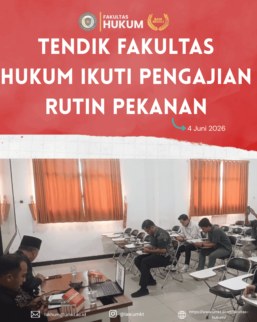 Pengajian Rutin Tenaga Kependidikan Fakultas Hukum