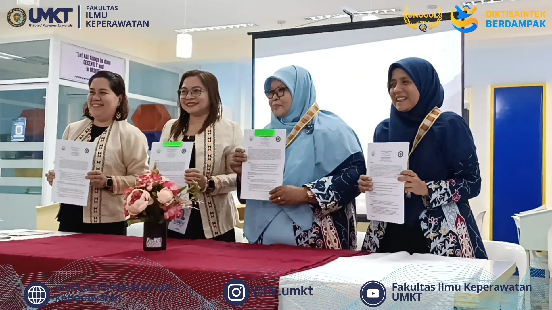 Fakultas Ilmu Keperawatan UMKT Perkuat Jejaring Internasional melalui Penandatangan MoU Dengan Bukidnon State University Filipina