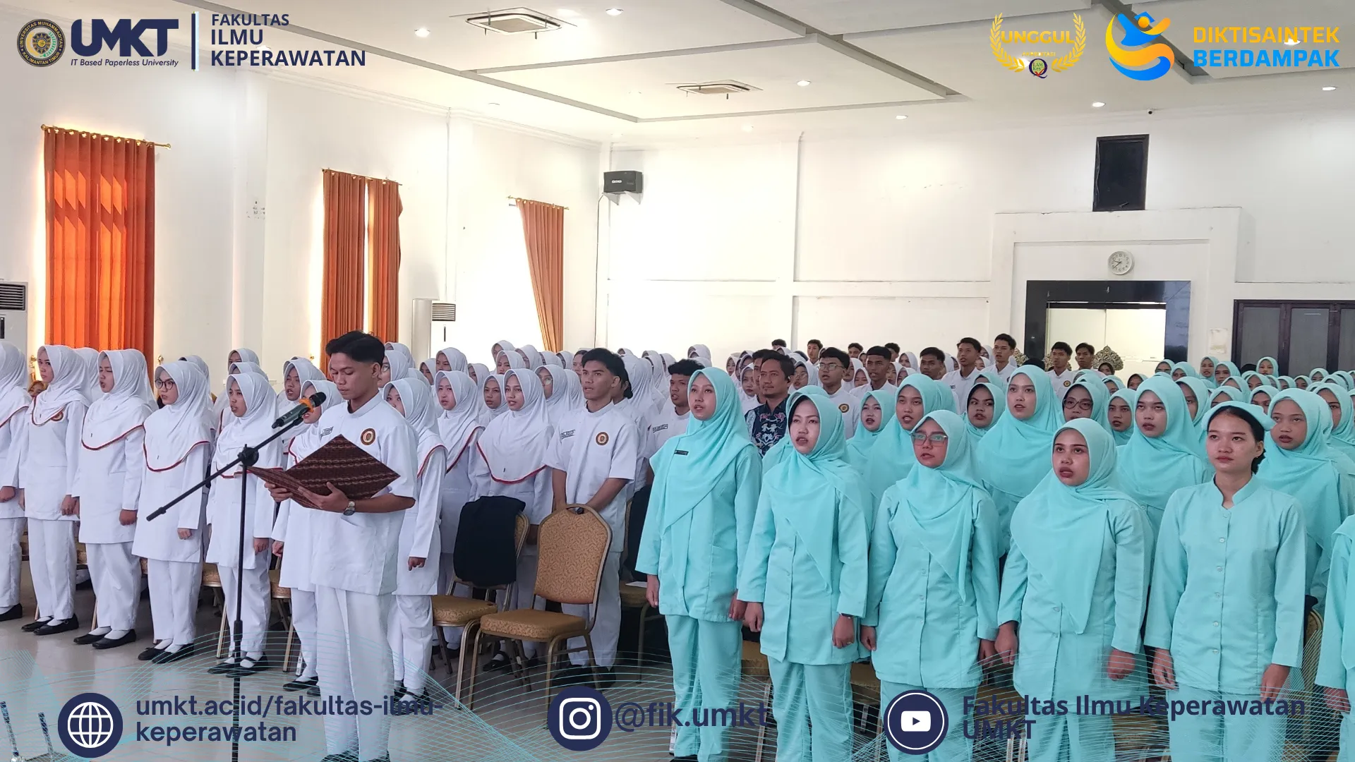 FAKULTAS ILMU KEPERAWATAN UNIVERSITAS MUHAMMADIYAH KALIMANTAN TIMUR SUKSES GELAR UCAP JANJI KEPANITERAAN MAHASISWA TAHUN AKADEMIK 2025/2026