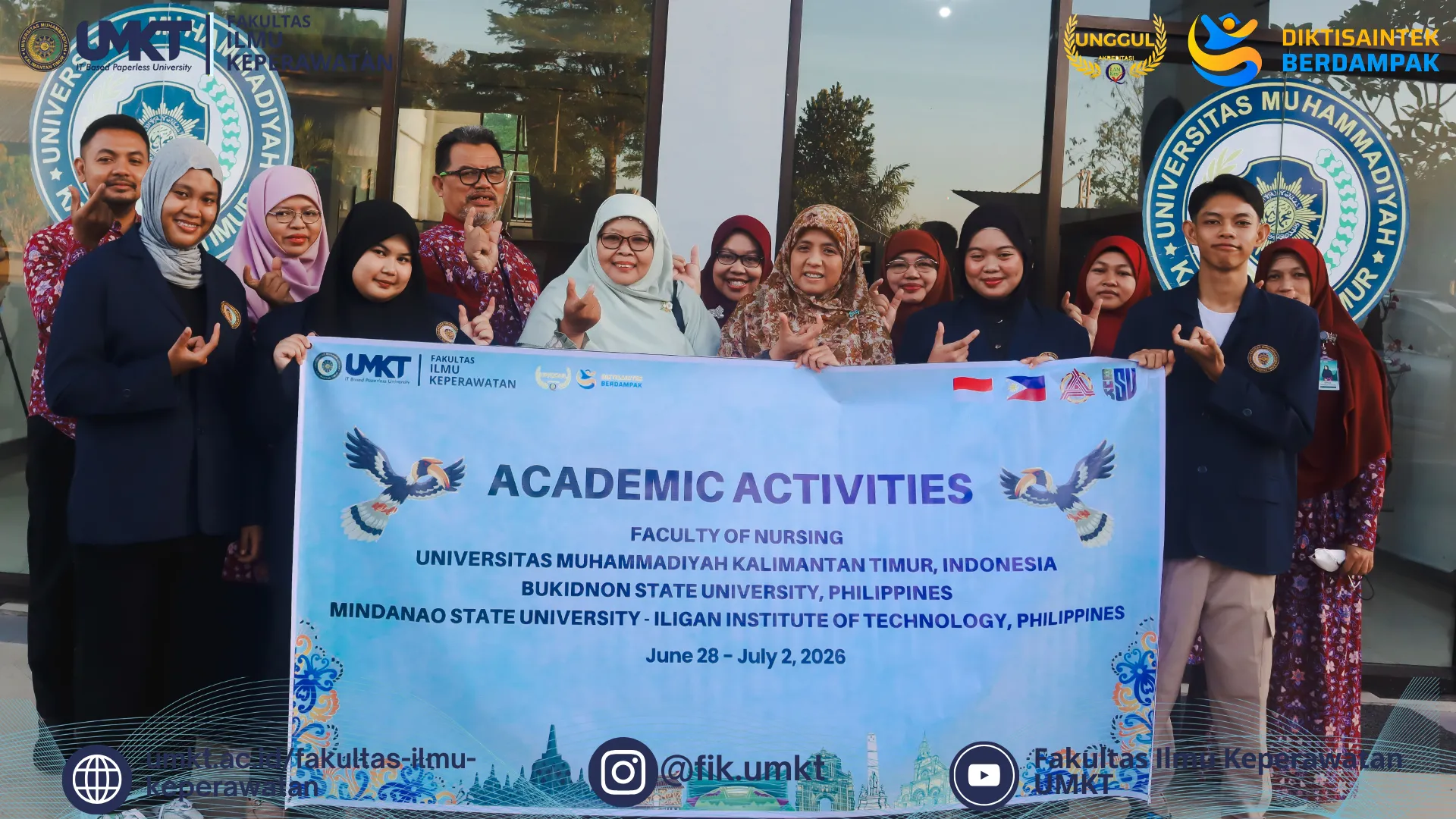 Perkuat Kolaborasi Internasional, Fakultas Ilmu Keperawatan Universitas Muhammadiyah Kalimantan Timur gelar Academic Activitis di Filipina