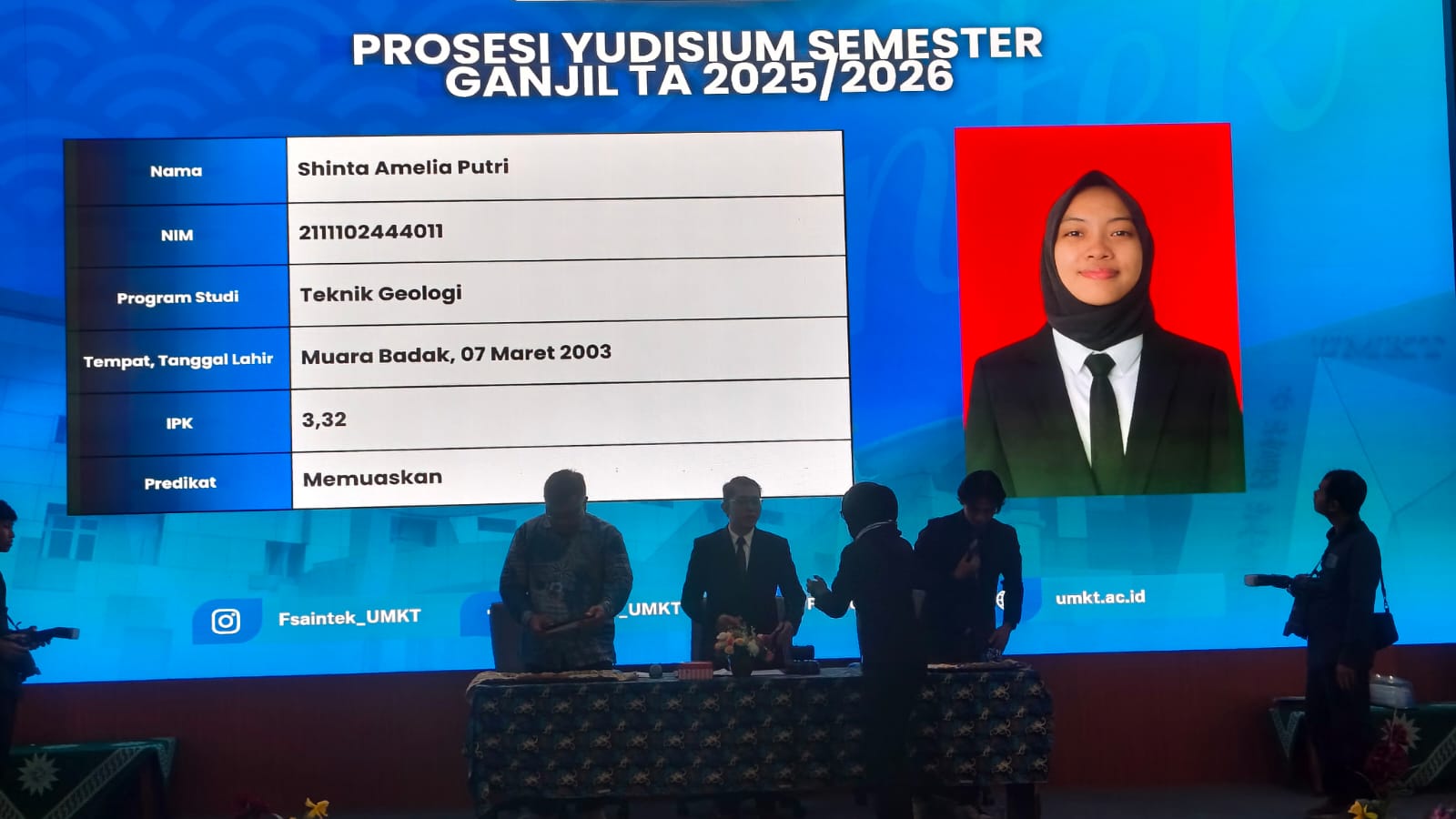 Yudisium FST UMKT 2026, 11 Mahasiswa Teknik Geologi Resmi Dinyatakan Lulus