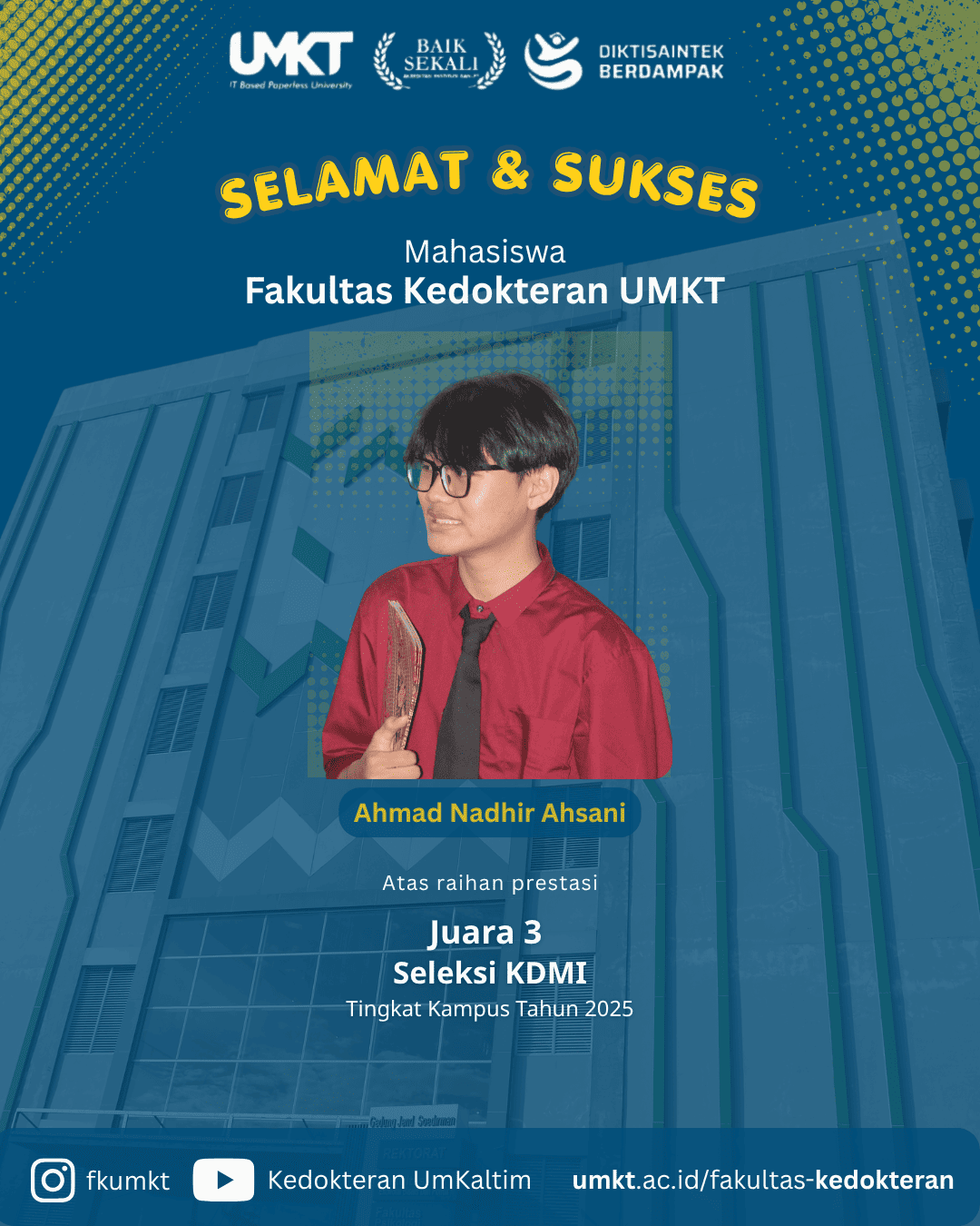 Mahasiswa FK UMKT Raih Juara 3 Seleksi KDMI Tingkat Kampus 2025